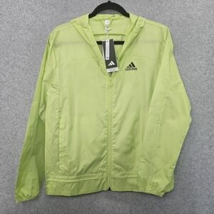 ADIDAS Women's Aeroready Lime and Black Windbreaker Running Jacket Size XS